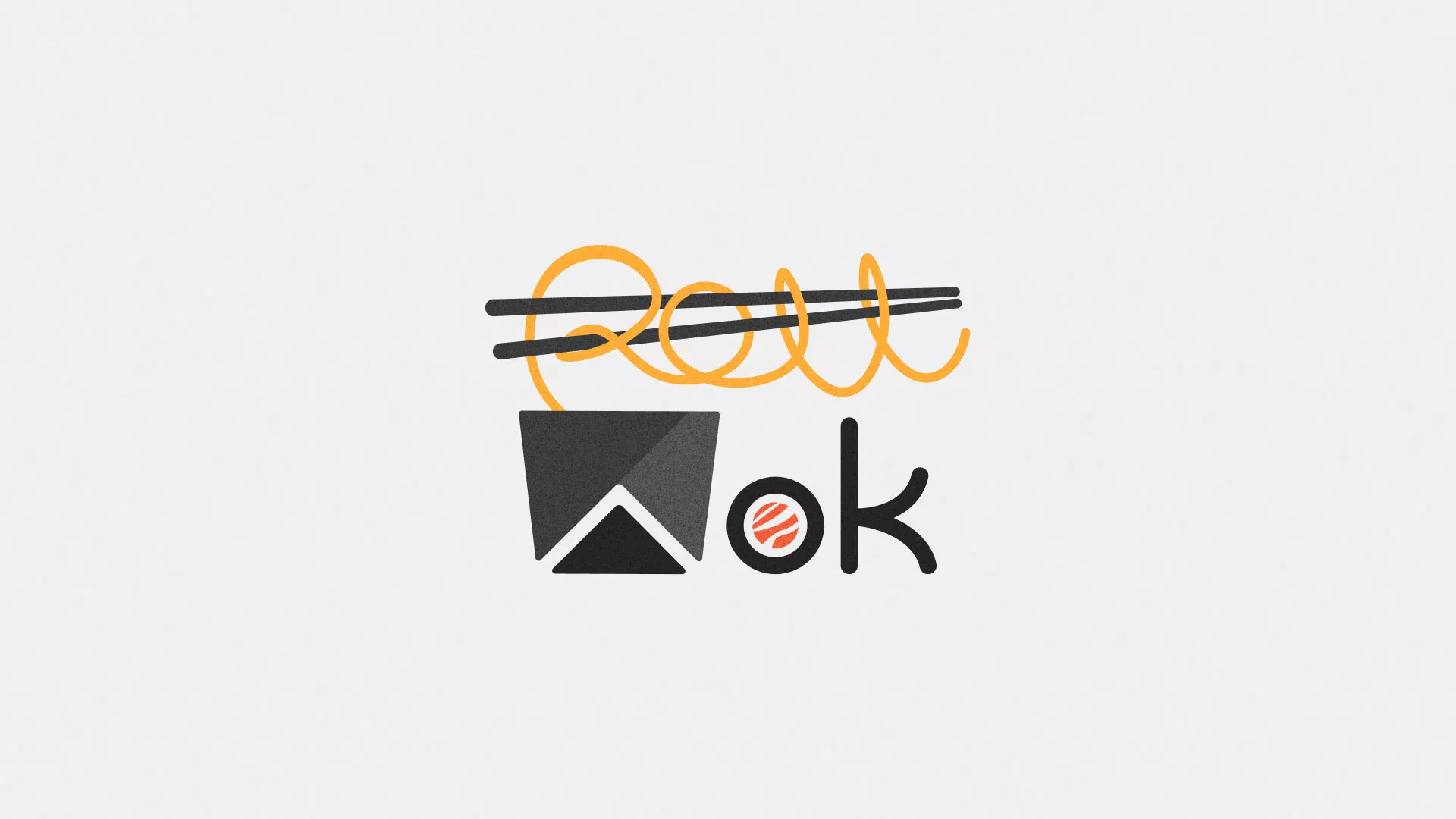 Разработка логотипа суши-бара «Roll Wok Club» в Березниках